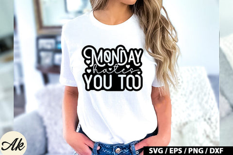 Monday hates you too Retro SVG SVG akazaddesign 