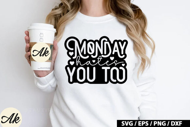 Monday hates you too Retro SVG SVG akazaddesign 