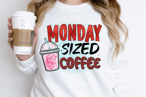 Monday sized coffee Sublimation PNG Sublimation Regulrcrative 
