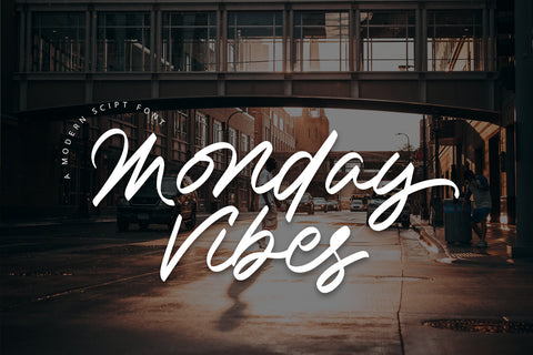 Monday Vibes - Modern Script Font Font Alpaprana Studio 