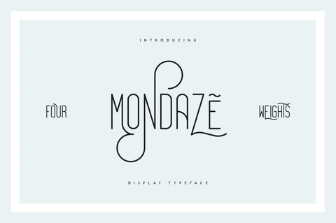 Mondaze Typeface - 4 Weights Font VPcreativeshop 