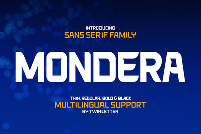 Mondera Font twinletter 