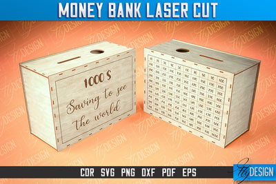 Money Bank Laser Cut | Box Laser Cut SVG Design SVG Fly Design 
