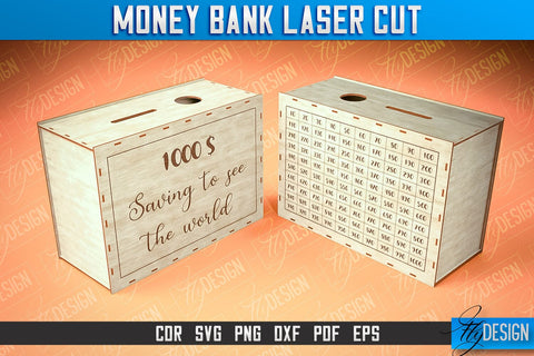 Money Bank Laser Cut | Box Laser Cut SVG Design SVG Fly Design 