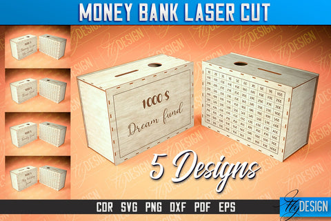 Money Bank Laser Cut | Box Laser Cut SVG Design SVG Fly Design 