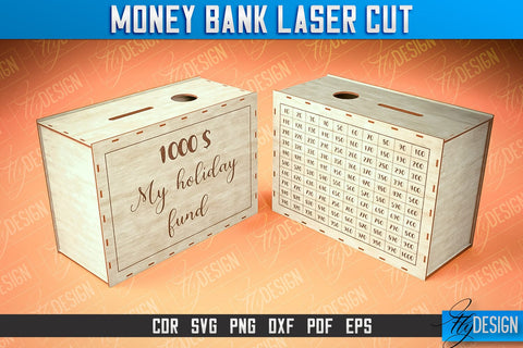 Money Bank Laser Cut | Box Laser Cut SVG Design SVG Fly Design 