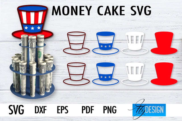 Money Cake SVG | Money Holder SVG Design | Gift SVG Design SVG Fly Design 