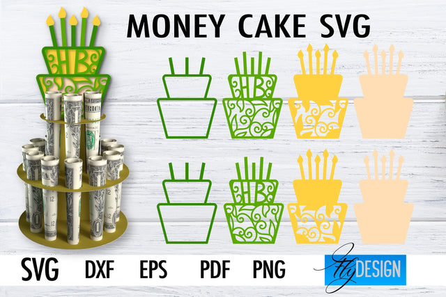 Money Cake SVG | Money Holder SVG Design | Gift SVG Design SVG Fly Design 