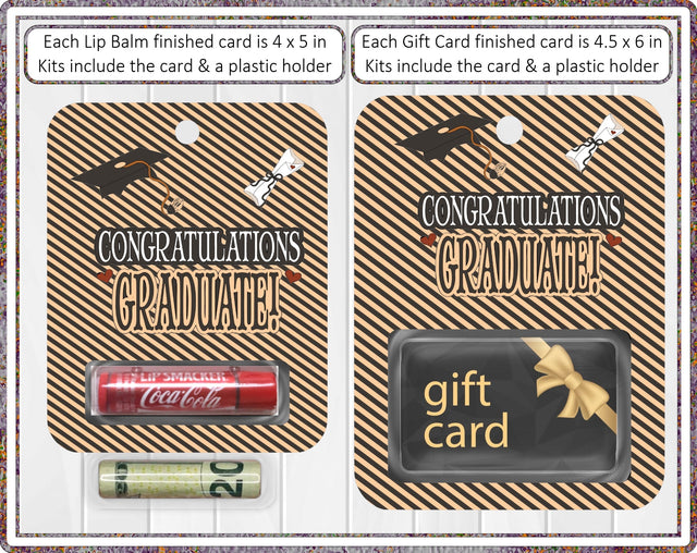 Money Card Holder Graduation Stripes PNG and Cutting File Digital Pattern Designs by Rae 
