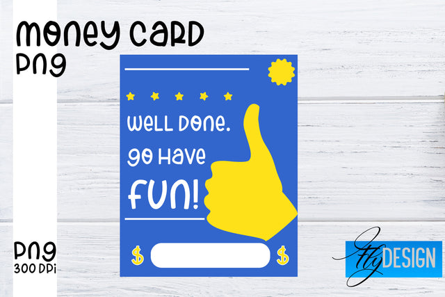Money Card PNG Designs | Money Holder Printable SVG Fly Design 