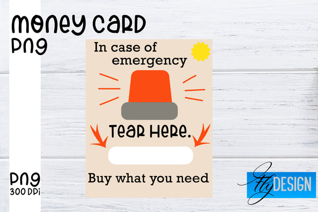 Money Card PNG Designs | Money Holder Printable SVG Fly Design 