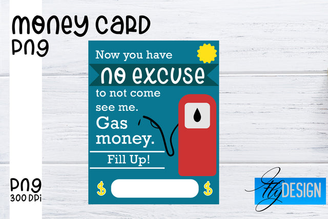 Money Card PNG Designs | Money Holder Printable SVG Fly Design 