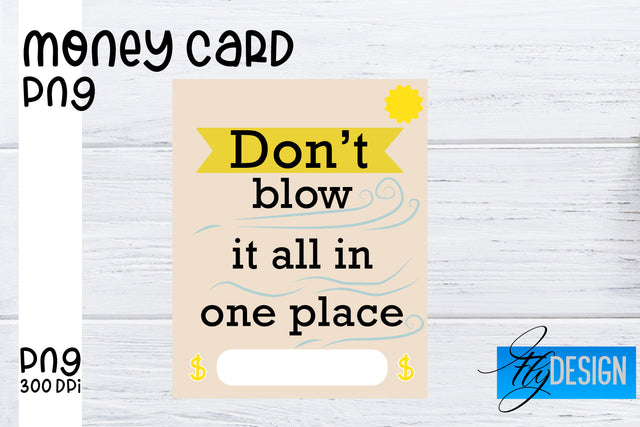 Money Card PNG Designs | Money Holder Printable SVG Fly Design 