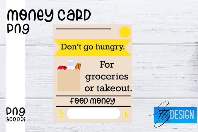 Money Card PNG Designs | Money Holder Printable SVG Fly Design 
