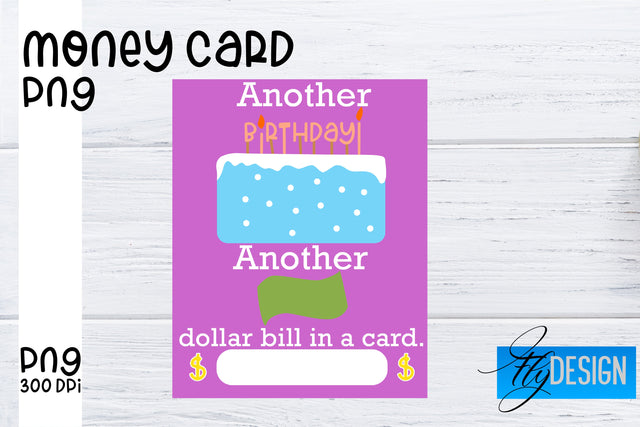 Money Card PNG Designs | Money Holder Printable SVG Fly Design 