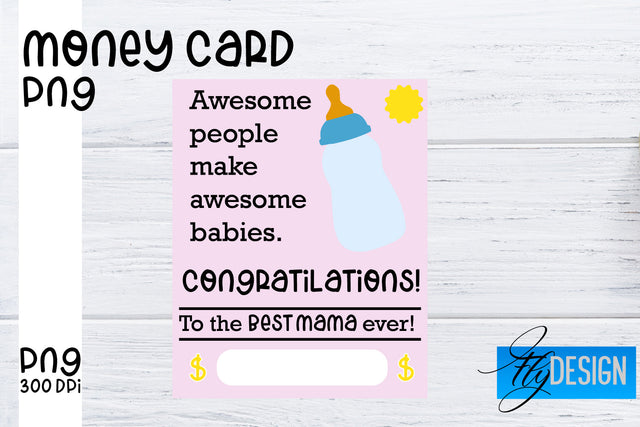 Money Card PNG Designs | Money Holder Printable SVG Fly Design 
