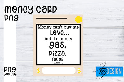 Money Card PNG Designs | Money Holder Printable SVG Fly Design 