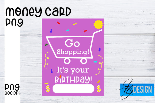 Money Card PNG Designs | Money Holder Printable SVG Fly Design 