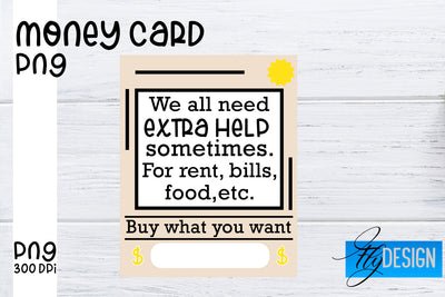 Money Card PNG Designs | Money Holder Printable SVG Fly Design 