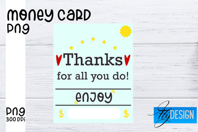 Money Card PNG Designs | Money Holder Printable SVG Fly Design 