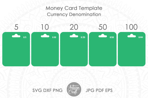 Money card template SVG cut file SVG Artisan Craft SVG 