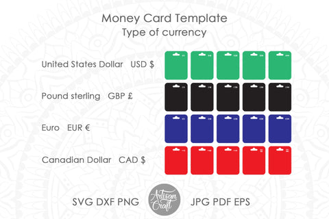 Money card template SVG cut file SVG Artisan Craft SVG 
