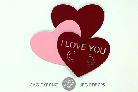 Money card template with heart for Valentines SVG Artisan Craft SVG 