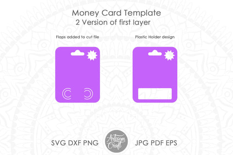 Money holder card SVG, money card template SVG Artisan Craft SVG 