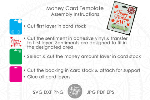 Money Holder SVG, Canadian eh SVG Artisan Craft SVG 