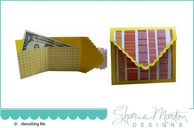 Money holder wallet for gift giving SVG cutting file SVG Sharia Morton Designs 