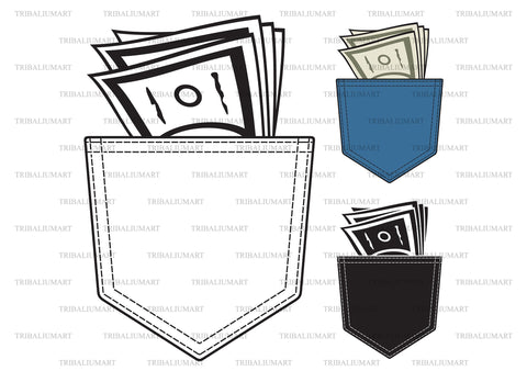 Money in the pocket SVG TribaliumArtSF 