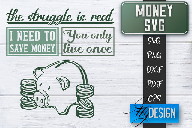 Money SVG | Money is all I need SVG | Money Quote | Spending Money SVG SVG Fly Design 
