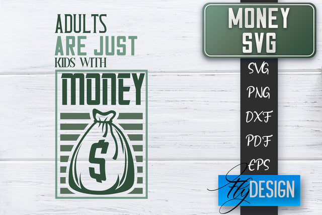 Money SVG | Money is all I need SVG | Money Quote | Spending Money SVG SVG Fly Design 