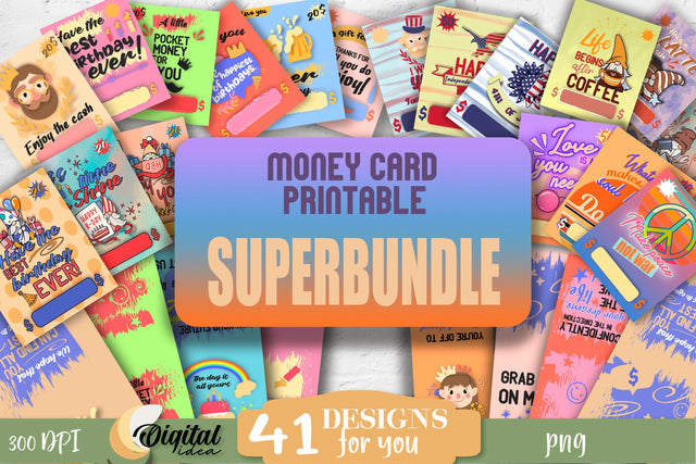 MoneyCard Holder SVG Bundle. Greeting Card SVG SVG Evgenyia Guschina 