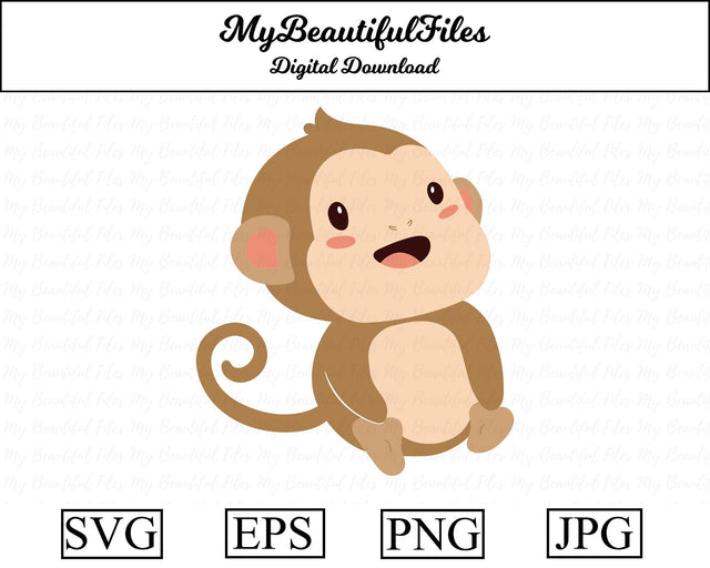 Monkey - Animal SVG MyBeautifulFiles 