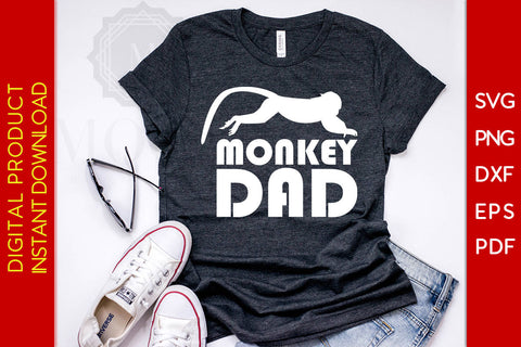 Monkey Dad SVG PNG PDF Cut File SVG Creativedesigntee 