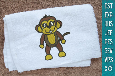 Monkey Embroidery Designs Embroidery/Applique DESIGNS SvgOcean 