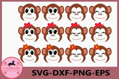 Monkey Face SVG SVG Lerastudio 