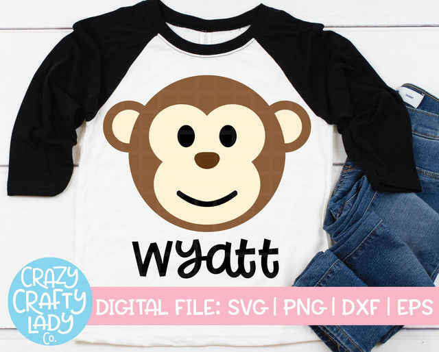 Monkey | Jungle Animal SVG Cut File SVG Crazy Crafty Lady Co. 