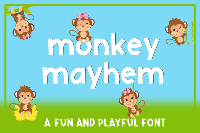 Monkey Mayhem - A fun and playful font Font Stacy's Digital Designs