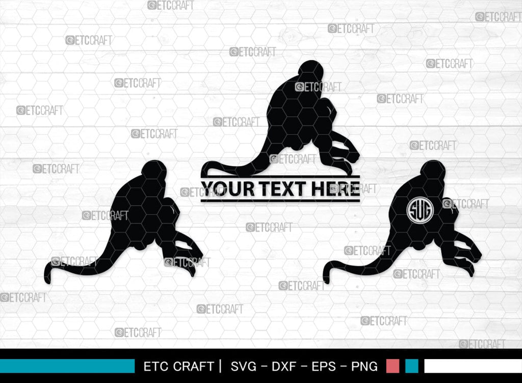 Monkey Monogram, Monkey Silhouette, Monkey SVG, Chimpanzee Svg, Gorilla ...