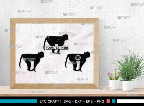 Monkey Monogram, Monkey Silhouette, Monkey SVG, Chimpanzee Svg, Gorilla Svg, Ape Svg, Chimp Svg, SB00294 SVG ETC Craft 