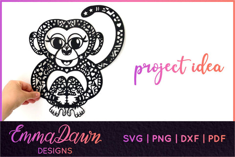 Monkey SVG SVG Emma Dawn Designs 