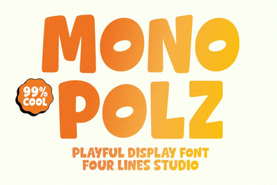 Mono Polz - Playful Display Font Font Four Lines Std. 
