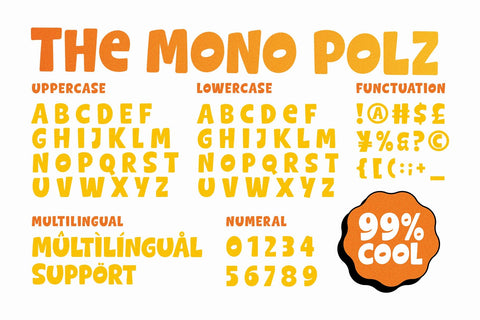 Mono Polz - Playful Display Font Font Four Lines Std. 