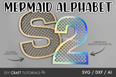 Monogram Alphabet SVG Bundle - Mermaid SVG SVG DIY Craft Tutorials 