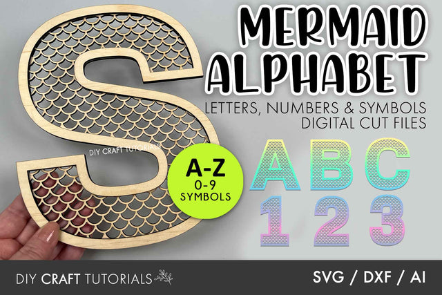 Monogram Alphabet SVG Bundle - Mermaid SVG SVG DIY Craft Tutorials 