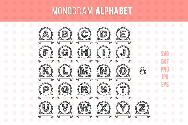Monogram Alphabet SVG VectorSVGdesign 