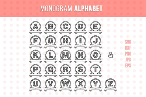 Monogram Alphabet SVG VectorSVGdesign 