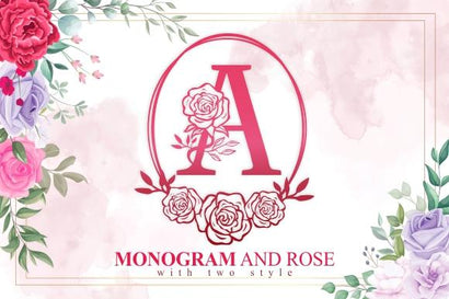 Monogram And Rose Font eknojistudio99 